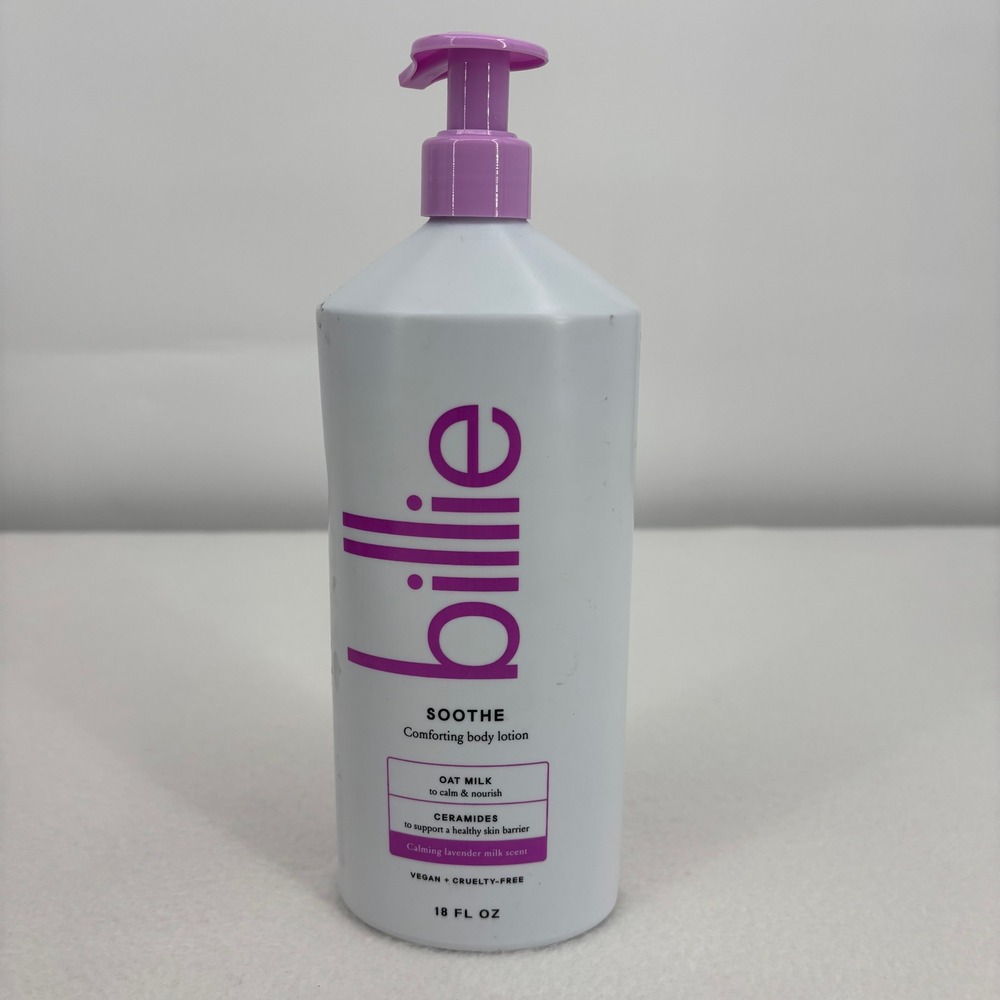 Billie Soothe Comforting Body Lotion Oat Milk Ceramides Lavender Milk 18 fl oz